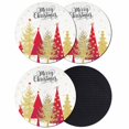 thumbnail image 1 of Christmas Tree Coasters Set of 4, Absorbent Coasters for Drinks, Red Xmas Tree Winter Snowflakes Abstract Coaster for Desk Coffee Table Protection, Home Decor House Warming Gifts 4", 1 of 8