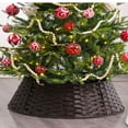 thumbnail image 1 of Christmas Tree Collar, 23.6'' Christmas Tree Collars for Artificial Trees, Artificial Woven Wicker Tree Collar, Tree Skirt Collar Christmas Tree Base Cover Christmas Tree Basket Base, 1 of 6