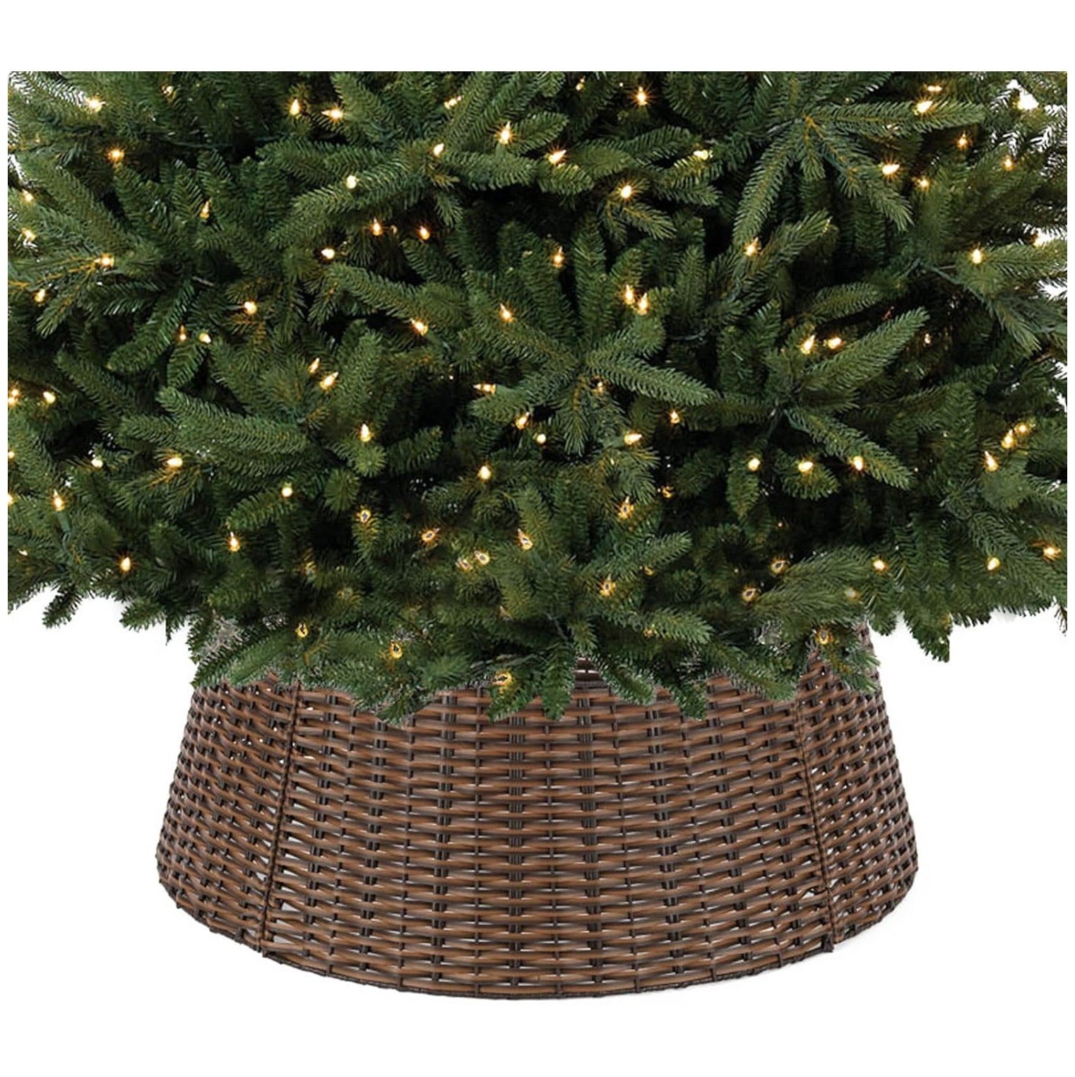 Christmas Tree Collar, 23’’ D Handmade Artificial Rattan Wicker