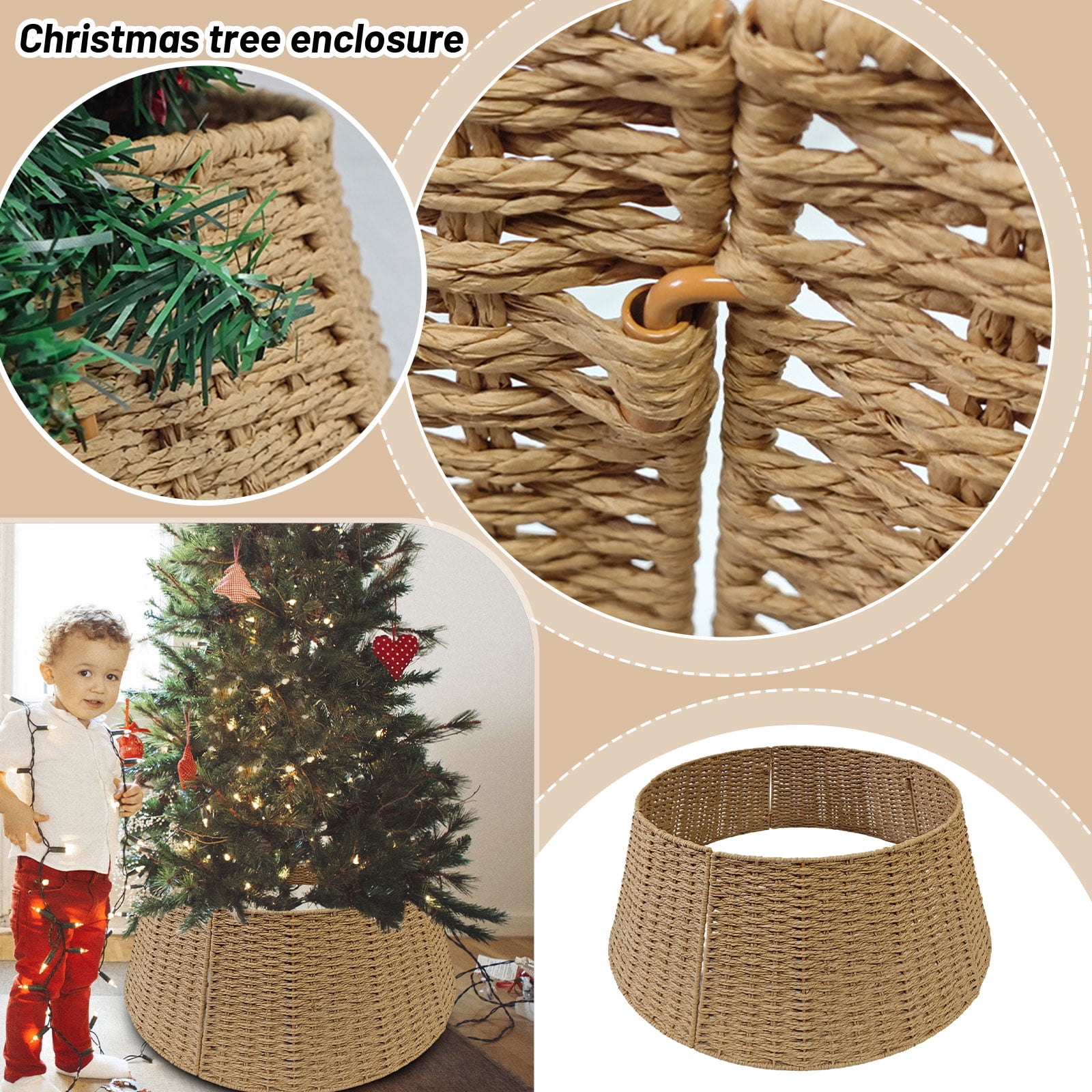 Christmas Rope Tree Christmas Tree Collar 27.56in Christmas Tree Skirts Accessories ...