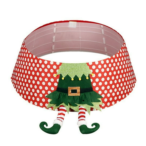 Christmas Tree Collar 30 Inch Elf Feet Tree Skirt Ring Bottom Base Cover