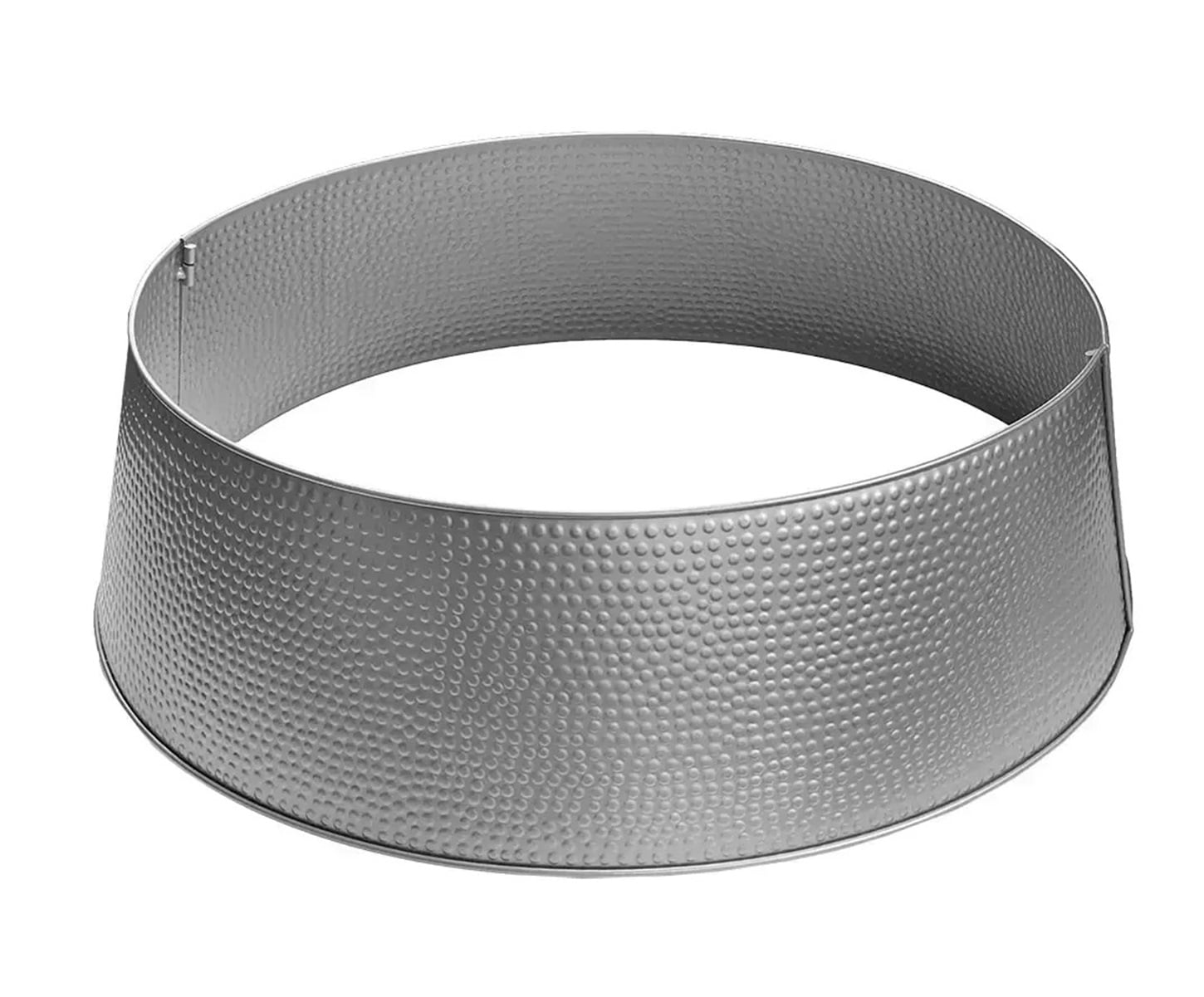 Christmas Tree Collar 35 Inches Silver Metal Christmas Tree Skirt