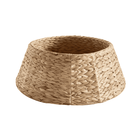 Nextay Christmas Tree Collar, 36 Inch Handcrafted Natural Water Hyacinth Material, Fits 7.5FT Trees, Easy Assembly for Living Room Home Decoration, Natural