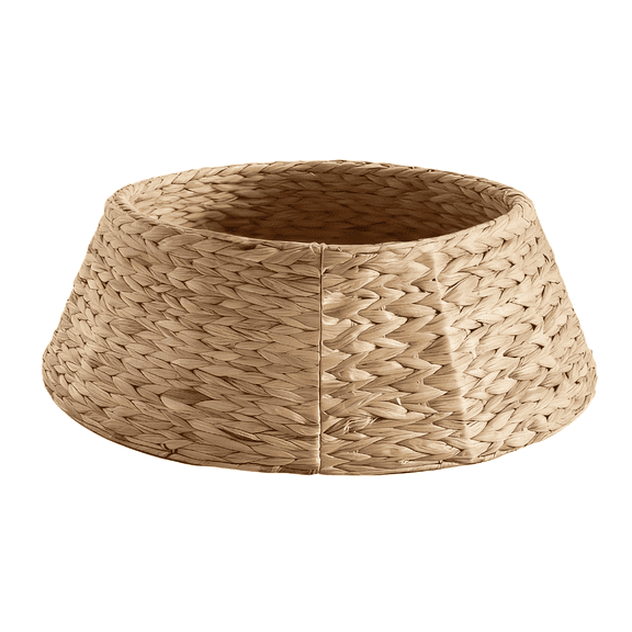 Nextay Christmas Tree Collar, 42 Inch Handcrafted Natural Water Hyacinth Material, Fits 9FT Trees, Easy Assembly for Living Room Home Decoration, Natural