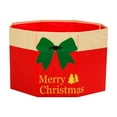 thumbnail image 1 of Christmas Tree Collar with Bow – Red Decorative Tree Base Foot Cover & Skirt Box – Snowflake Ornament Storage – Foldable Tree Stand Concealer for Holiday Decor (Plastic & Fabric Hybrid), 1 of 5