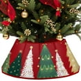 thumbnail image 1 of Christmas Tree Collar Red Velvet Folable Snowflake Christmas Tree Ring Tree Skirt for Artificial Trees Base Stand Cover Christmas Tree Decoration Tree Basket for Party Home Decorations, 1 of 7
