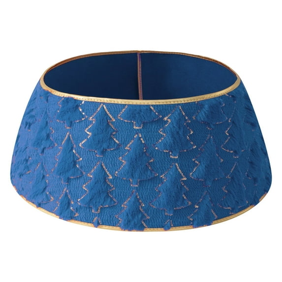 Christmas Tree Collar,Round Xmas Tree Skirt Alternative&Trunk Cover Base Cover,Decorative Fabric Stand Band for Holiday Home Decor,Fits Artificial&Natural Christmas Trees for Indoor Party Decoration