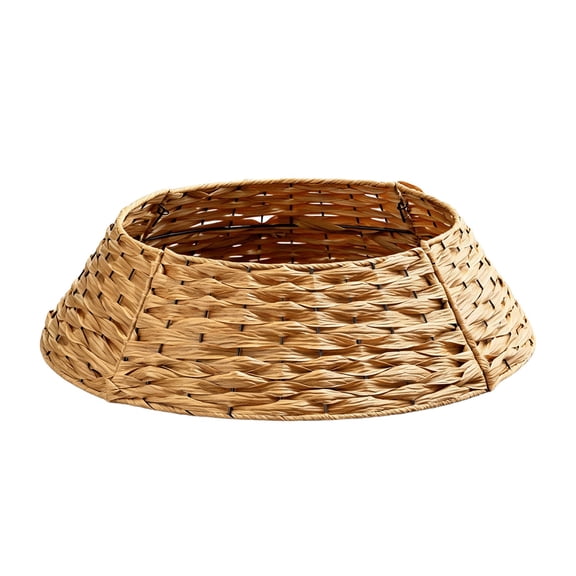 Christmas Tree Collar Woven Plastic Tree Base with Split Side Design for Artificial Trees and Indoor Holiday Decoration