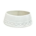 thumbnail image 1 of Christmas Tree Collar for 7.5ft 9ft Pencil Tree White Red Cable Knit Xmas Tree Skirt Base Cover 28inch, 1 of 6