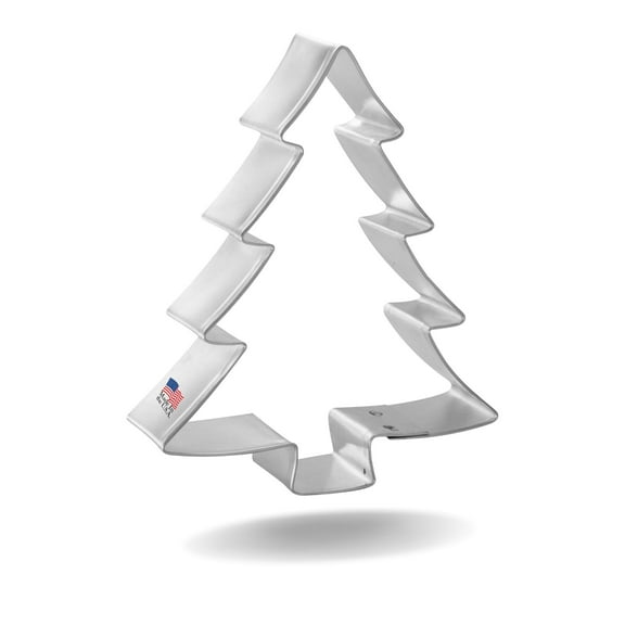 Christmas Tree Cookie Cutter 3.75 in  Made in the USA  Foose Cookie Cutters Tin Plated Steel  Cookie Mold
