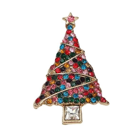 Christmas Tree Corsage Brooch, Exquisite & Cute Design, Perfect for Christmas Gift, Unique Style, Durable Alloy Material