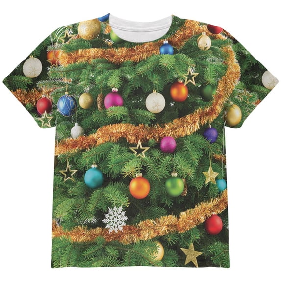 Christmas Tree Costume All Over Youth T Shirt