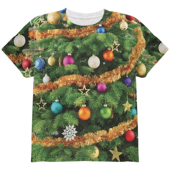 Christmas Tree Costume All Over Youth T Shirt