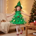 thumbnail image 1 of Christmas Tree Costume， Elf Dress， Green Christmas Tree Dress for Holiday Party Outfit Elf Dress Christmas Costumes Cosplay Outfit Christmas Dress Up Festive Role Play Seasonal Celebrations, 1 of 9