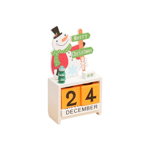 Christmas Tree Countdown Block, Christmas Wooden Advent Calendar Christmas Office Decoration for Home Desktop Festive Holiday Tabletop Decor Handmade Unique Craft for Christmas Parties