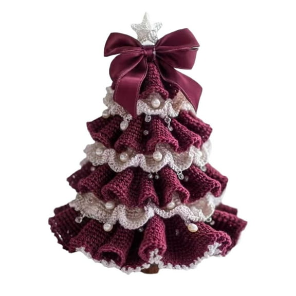 Christmas Tree Crochet Kit for Beginner,Step-by-Step Crochet Tutorial Help to Easy Get Start,DIY Crochet Knitting Material Kit Include All Tools Needed,Birthday Gift