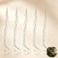 thumbnail image 1 of Christmas Tree Crystal Ornaments, Clear Acrylic Teardrop Hanging Branches, Sparkling Icicle Style Decor, Pearl Bead Garland for Xmas Tree, Winter Wedding & Holiday Party Decor 47Inch, 1 of 6