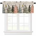 Christmas Tree Curtain Valances for Windows Treatment Tier Curtains