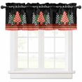 Christmas Tree Curtain Valances for Windows Treatment Tier Curtains