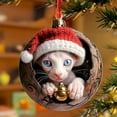 thumbnail image 1 of Christmas Tree Cute Cats Hanging Ornament Set 2025 New Christmas Ornament Acrylic Christmas Pendant Christmas Cats Hanging Decoration for Xmas Tree Holidays Car Home/ Cat Pendant A, 1 of 7