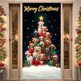thumbnail image 1 of Christmas Tree Cute Dogs Festive Design Holiday Banner for Pet Lovers Christmas Party Indoor Decoration, 1 of 7