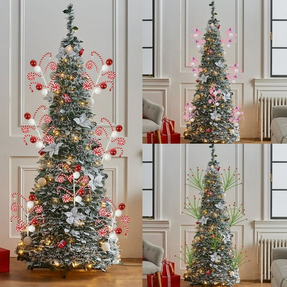 Christmas Tree Cuttings, Fresh Pine Greenery for Christmas Decor, Holiday Mantel Display and Tabletop Arrangement, Festive Front Door Welcome and Seasonal Home Setting, Family Gathering Akmoler