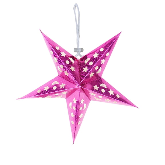 Christmas Tree Decor 18 Inch Christmas Decoration Xmas Paper Star Holiday Star Hanging Ceiling Stars Pendant 3D Christmas Tree Lampshade 3D Paper Star Hanging Decoration