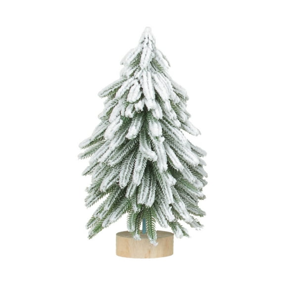 Christmas Tree Decor Artificial Christmas Trees Large Christmas Tree Mini Christmas Tree Mini Pines Tree Bottle Brush Fake Tree With Wooden Base For Tabletop Decoration