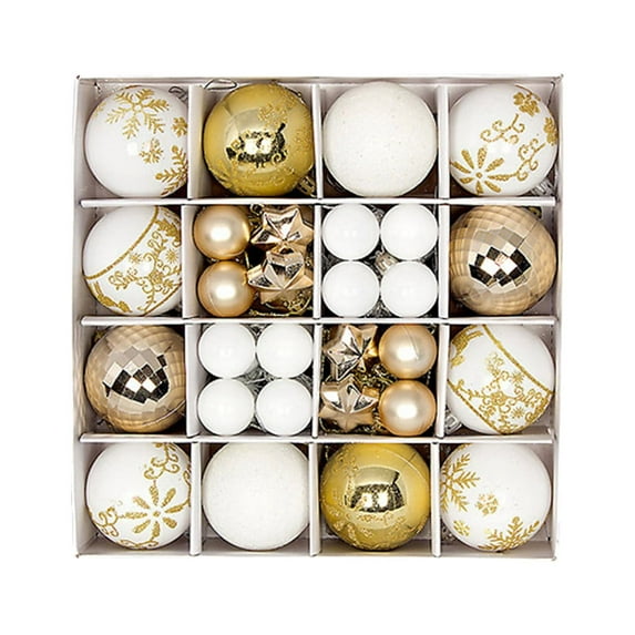 Christmas Tree Decoration Ball Clearance! Grrvtrz 44 Pcs Colorful Christmas Hanging Balls Shatter Proof Christmas Ornament Balls Christmas Tree Ornaments Supplies
