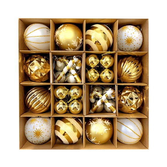 Christmas Tree Decoration Balls Pendant Electroplated Special-shaped Plastic 40pc Christmas Ball Ornaments Pendant