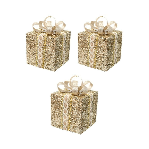 Christmas Tree Decoration Boxes Holiday Decorative Box Ornaments Various Colors Set