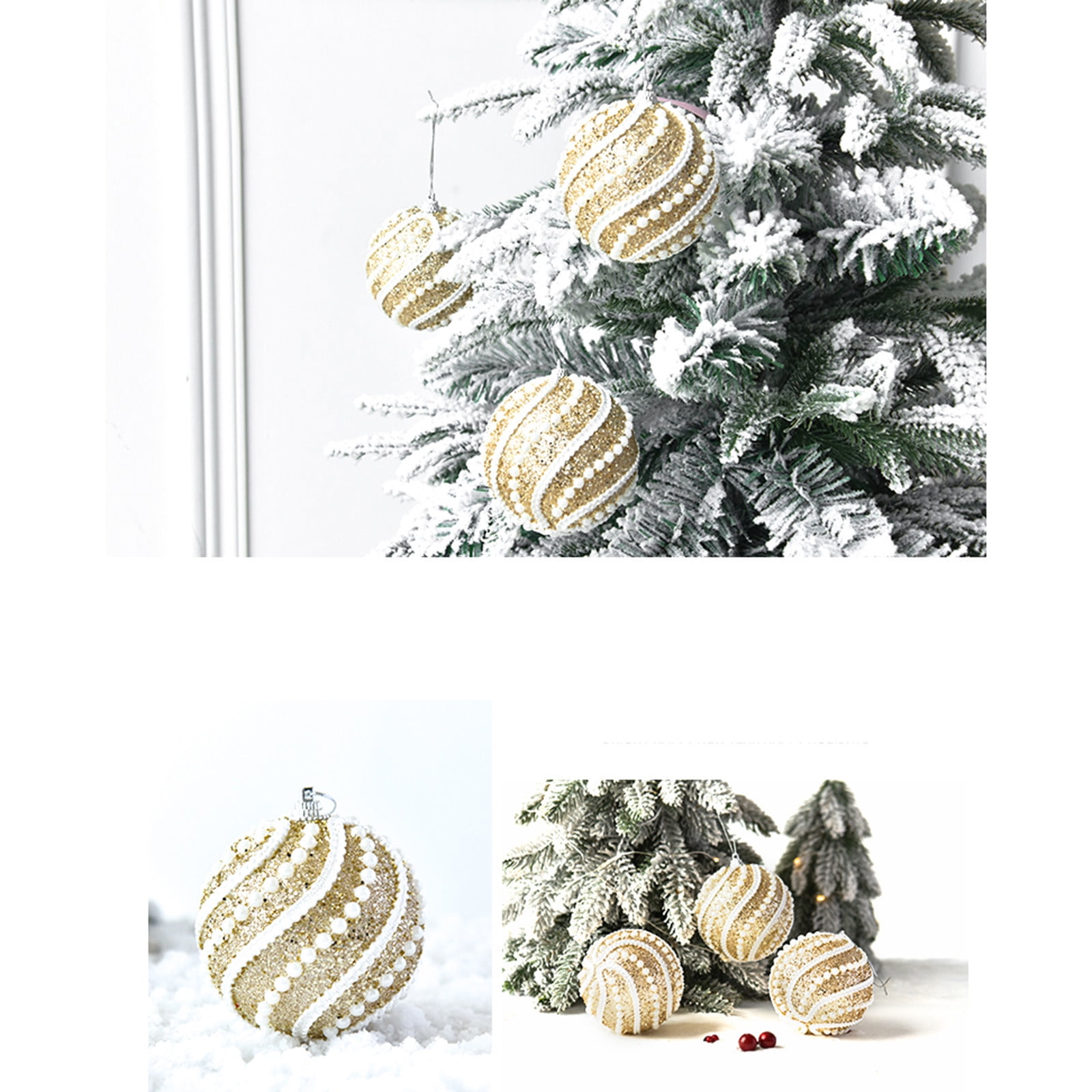 Christmas Tree Decoration Christmas Ball Color Ball Dipped In Powder
