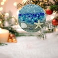 Christmas Tree Decoration Crashing Wave Beach Suncatcher For Window