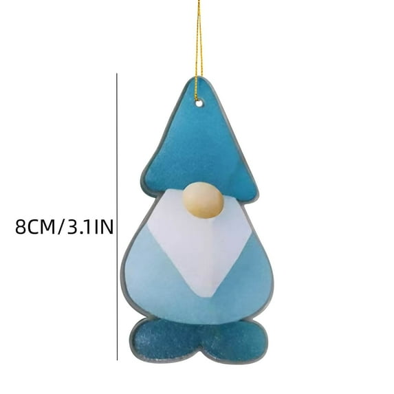 Christmas Tree Decoration Hanging Sea Glass Ornament for Xmas Tree Holiday Party Home Window Door Decor Festive Small Gifts for Friend (Gnome)