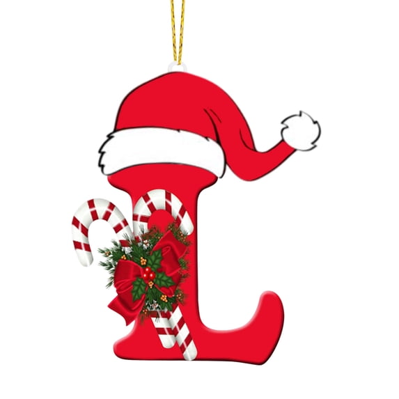 Christmas Tree Decoration Pendant 26 Letters, Acrylic Hanging Ornament for Multiple Occasions