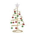 thumbnail image 1 of Christmas Tree Decorations, 11 Inch Christmas Ornament Display Tree Tabletop Metal Ornament Stand Holder Christmas Decorations for Home, Xmas Tree with Glittering Star, Christmas Table Decorations, 1 of 5