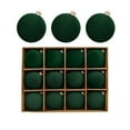 thumbnail image 1 of Christmas Tree Decorations 12pcs Flocked Christmas Balls, Velvet-covered Christmas Tree Ornaments, Plastic Balls, Christmas Decorations, Christmas Tree Accessories, 2.4 inches, 1 of 6