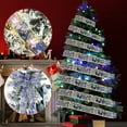 thumbnail image 1 of Christmas Tree Decorations, 13Ft 40 LEDs Christmas Tree Ribbon Lights with 8 Lighting Modes, Battery Operated & USB Powered Indoor Blue Fairy String Lights for Xmas New Year Tree Decor, 1 of 6