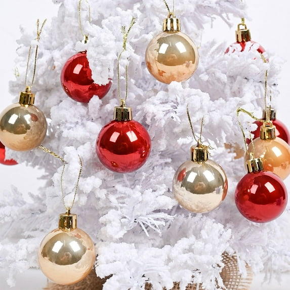 Christmas Tree Decorations, 16Pcs 2.36in Shiny and Pearl Plastic Christmas Balls Set with Glossy Mirror Finish Ornaments for Holiday Tree Hanging Décor and Party Decorations 2025 Collection