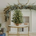 thumbnail image 1 of Christmas Tree Decorations,24in Lit Green Artificial Christmas Tree Tabletop Mini Tree with Warm Lights & Decorative Basket Base for Mantel Entryway Tabletop Displays for Home Christmas Decor-A, 1 of 5