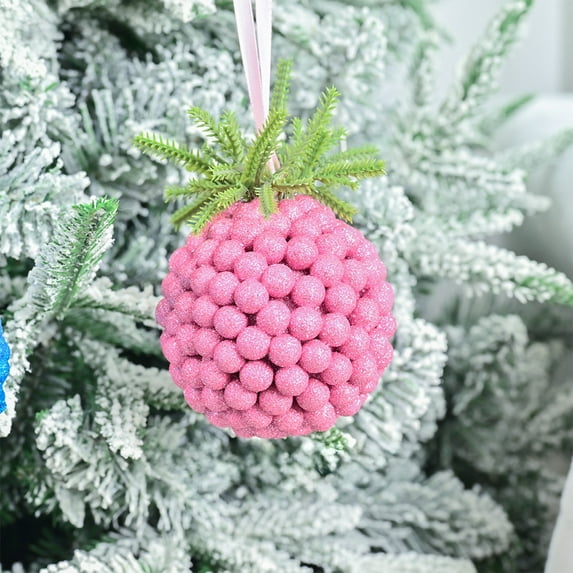 Christmas Tree Decorations 3.94inch Christmas Balls Christmas Ball Ornaments Pink Shatterproof Plastic Balls Decorative Pendant Big Hanging Ornaments for Xmas Tree Holiday Party Wedding Decor