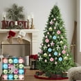thumbnail image 1 of Christmas Tree Decorations, 45PCS Shatterproof Ornament Set with Star Tree Topper, Pastel Pink Blue Green Balls and Stars for Xmas Tree Indoor Holiday Decor 2025 Trend, 1 of 6