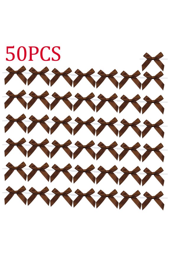 Christmas Tree Decorations 50PCS，Ornament Set-Piece Magic Wands with Pre-Tied Satin Ribbon Bows for Festive Holiday Decor and Crafting