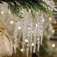 thumbnail image 1 of Christmas Tree Decorations Acrylic Clear Icicle Hanging Ornaments, 12 pcs, 1 of 6