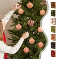Christmas Tree Decorations Balls, Christmas Decorations 12 Piece Flocked Christmas Balls Christmas Decoration SetMultiple Styles Of Christmas Tree Decorations Can Also Be Used For Other Party