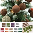 thumbnail image 1 of Christmas Tree Decorations Balls, Flocking Christmas 6cm12pcs Boxed Christmas Tree Pendant Plastic Painted Velvet Holiday Decorations, 1 of 9