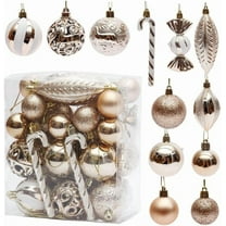 Christmas Tree Decorations, Candy Cane Christmas Decorations 40 PCS Christmas Ball Ornaments Set, Christmas Ornaments Balls Shatterproof Hanging Ornaments Kit
