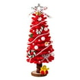 thumbnail image 1 of Christmas Tree Decorations, Christmas 11inch Mini Table Top Artificial Tree, Xmas Desk Small Tree with LED Lights, Hanging Ornaments for Home Decor Indoor Office Holiday Tabletop Party, 1 of 9