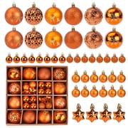 PayUSD Christmas Balls Ornaments for Christmas Decorations 44 pcs Xmas Christmas Tree Shatterproof Ornaments Set for Holiday Wedding Party Decoration (1.18"-2.36", Bronze)