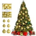 thumbnail image 1 of Christmas Tree Decorations 26ct 2.36 Inch Christmas Tree Ornaments, Colored Shatterproof Plastic Decorations Balls Baubles for Christmas Party Home Indoor Decoration (Gold, 40/50/60mm), 1 of 4